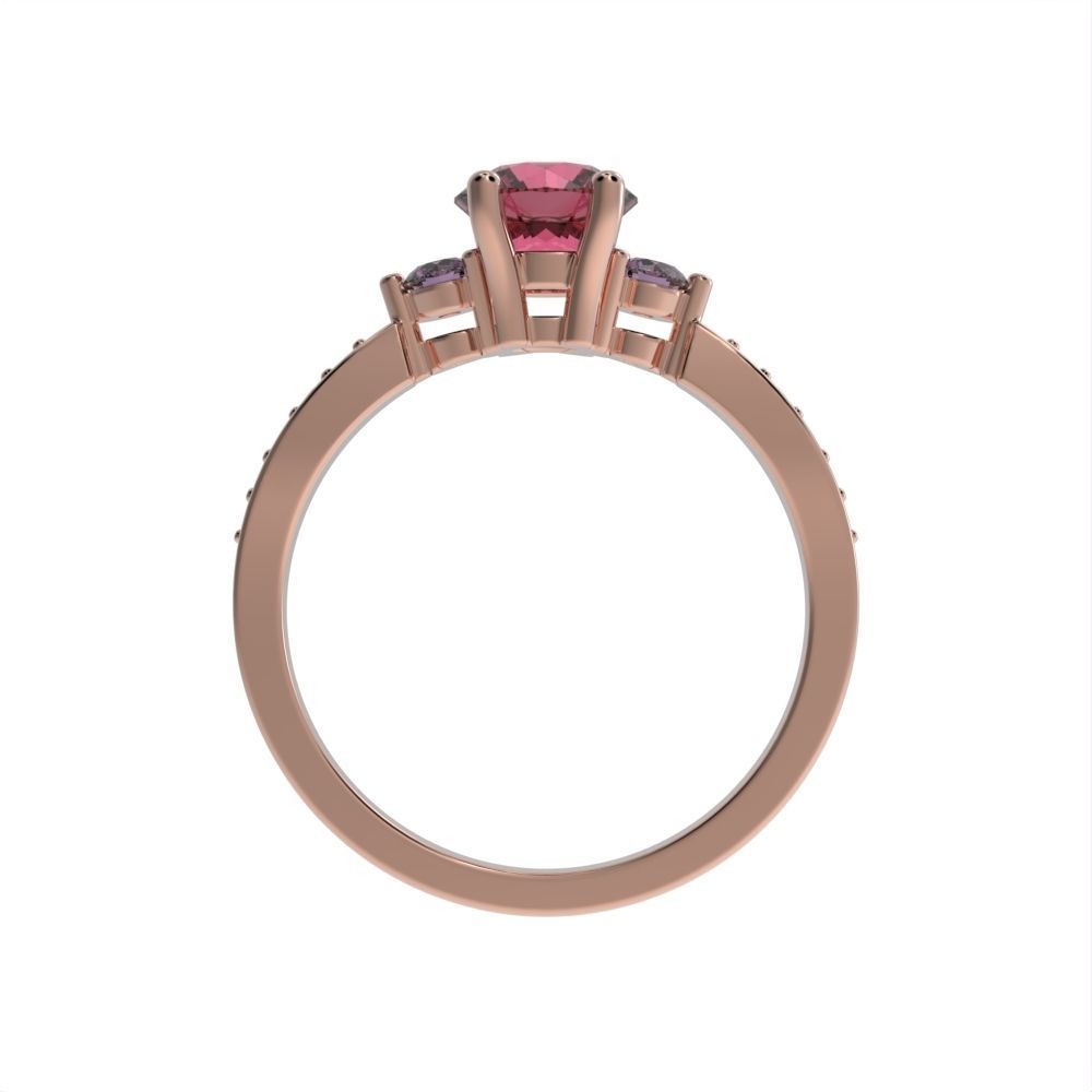 3 stone ring 3D print model_13