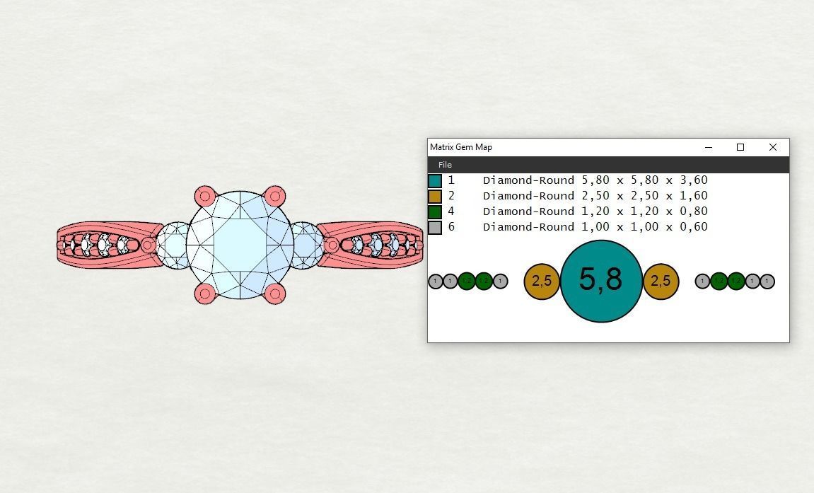 3 stone ring 3D print model_6