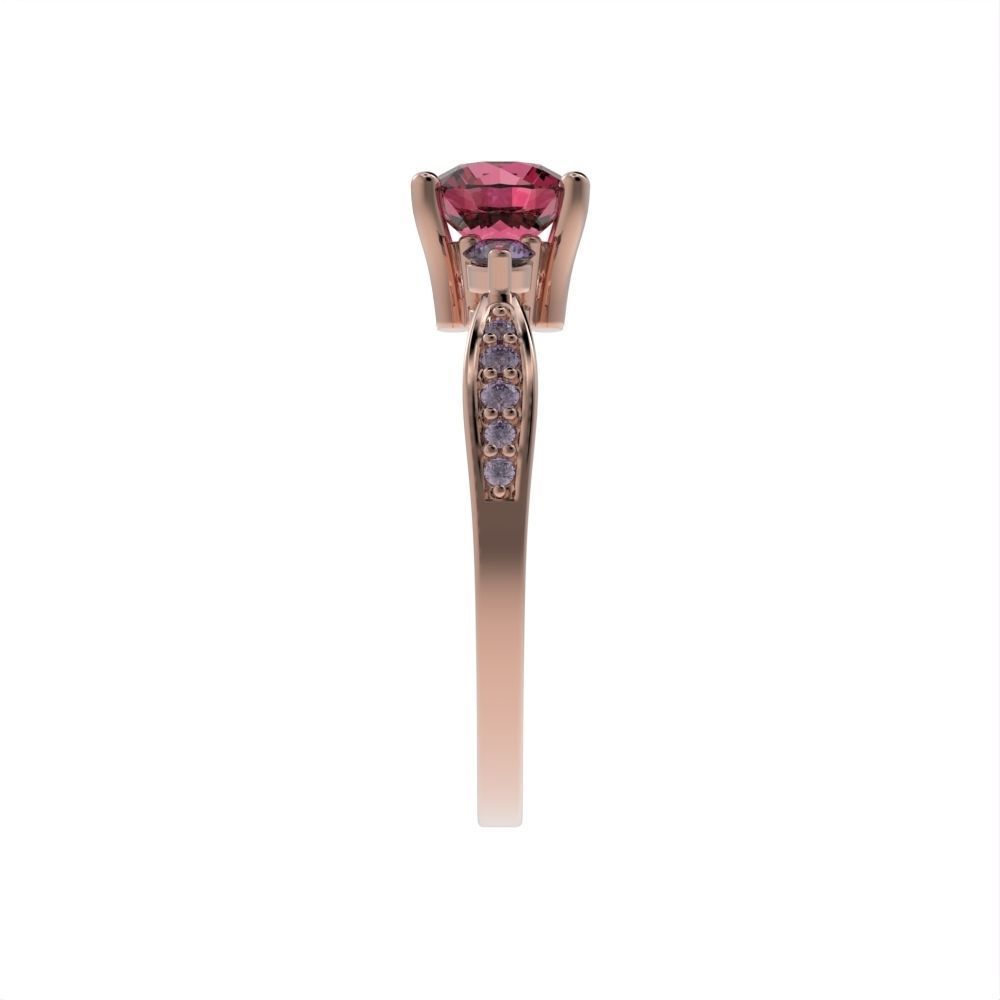 3 stone ring 3D print model_11