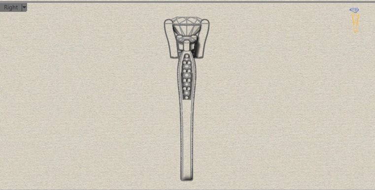 3 stone ring 3D print model_25