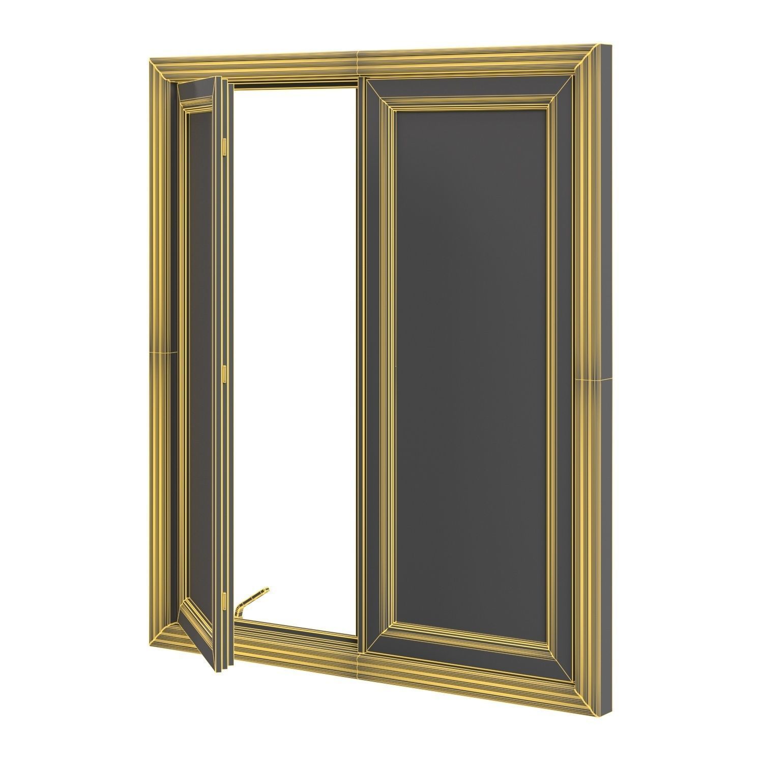 Casement Window PBR 3D model_5