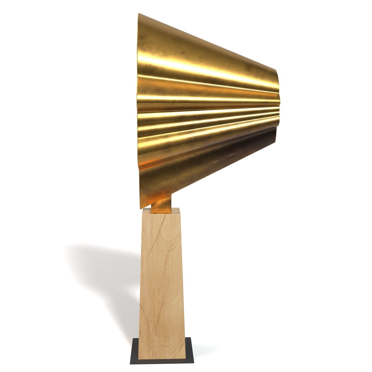 Cast Bronze Modern Silhouette Head sculpture PBR 3D model_4