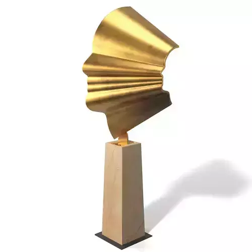 Cast Bronze Modern Silhouette Head sculpture PBR