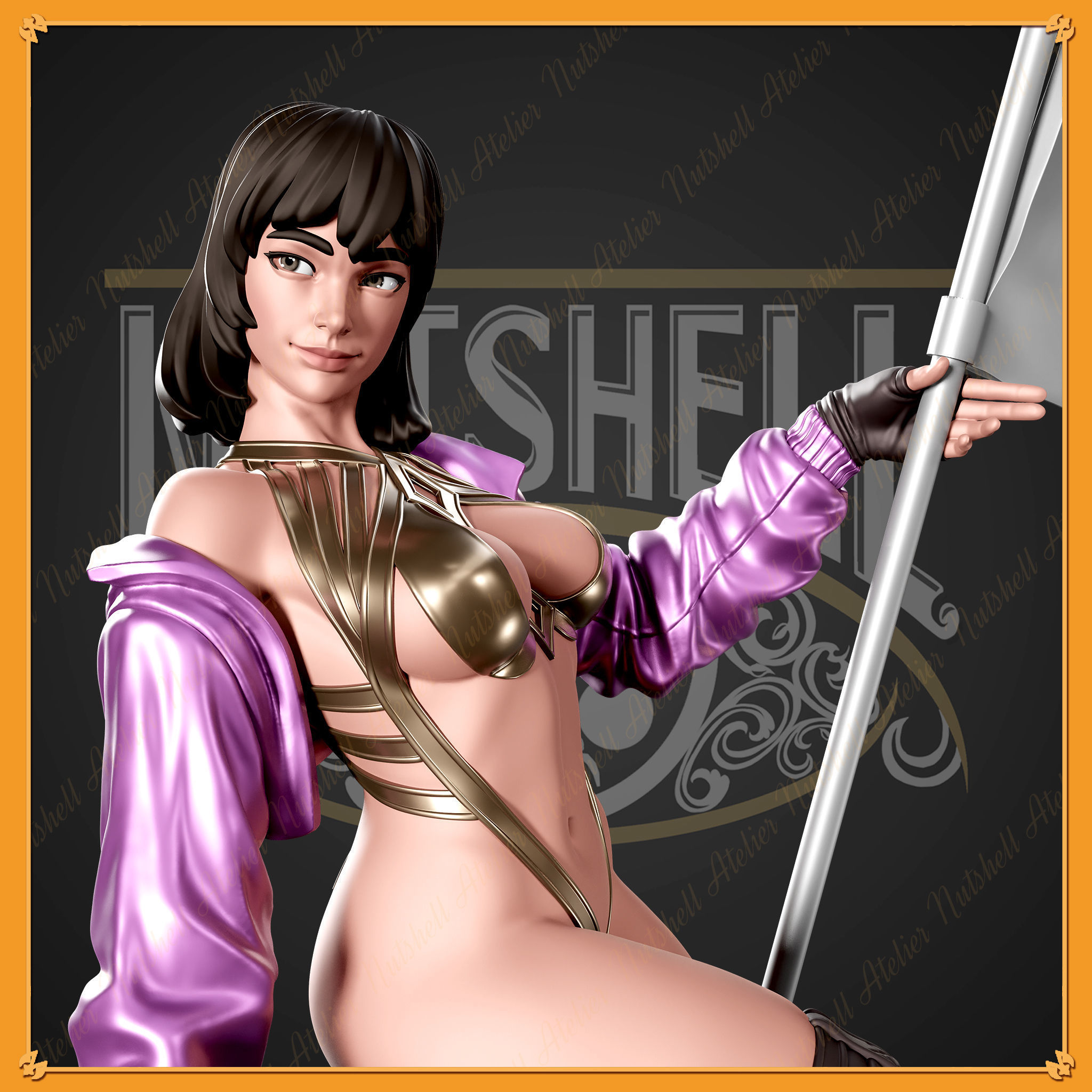 Nutshell Atelier - Racing girl - NSFW 3D print model_9