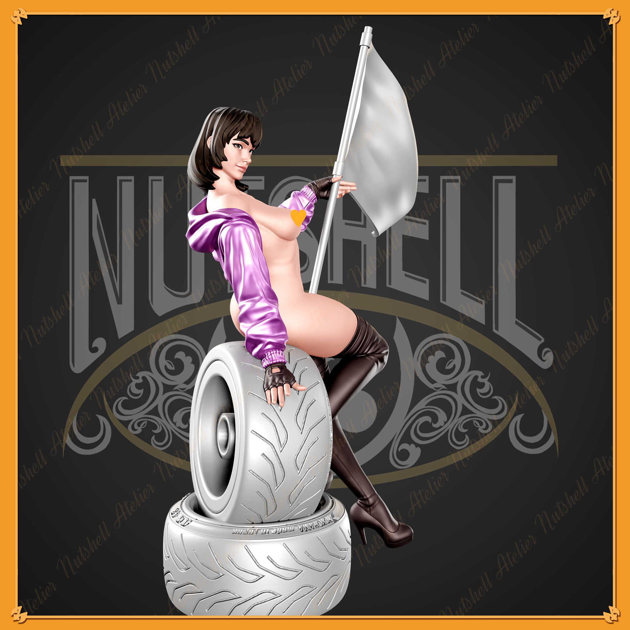 Nutshell Atelier - Racing girl - NSFW 3D print model_5