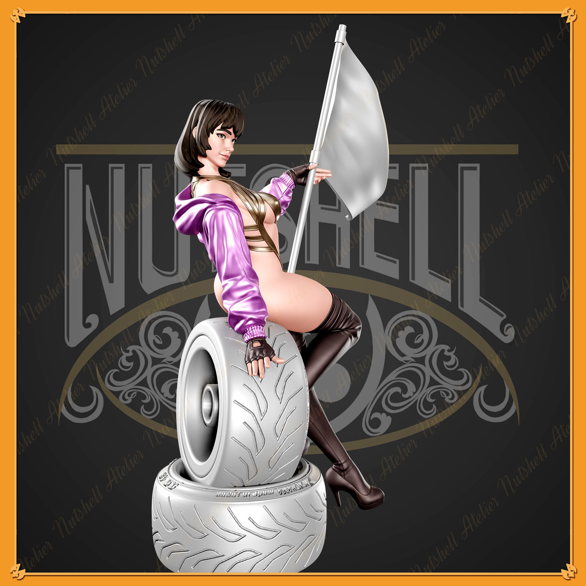 Nutshell Atelier - Racing girl - NSFW 3D print model_3