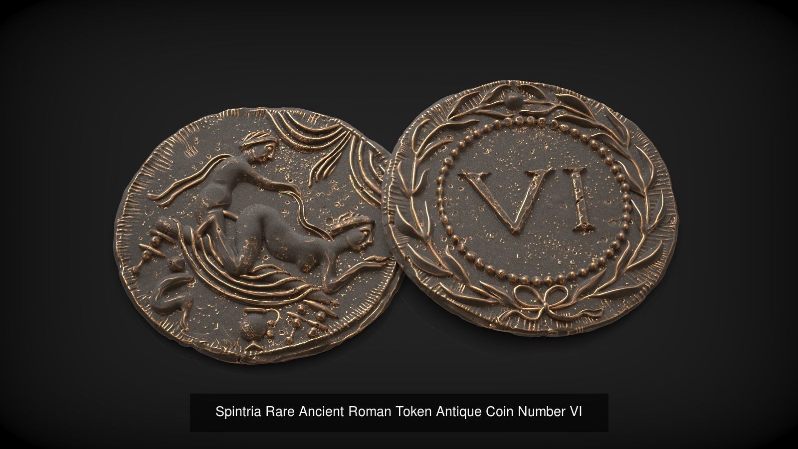 Spintria Rare Ancient Roman Token Antique Coins Collection _7