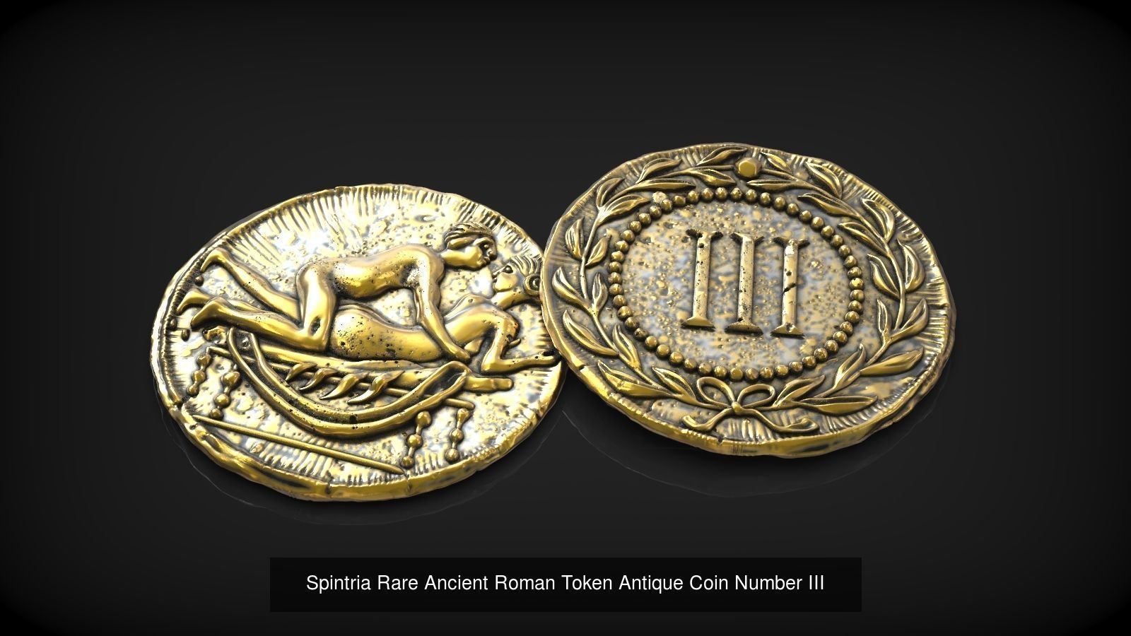 Spintria Rare Ancient Roman Token Antique Coins Collection _4