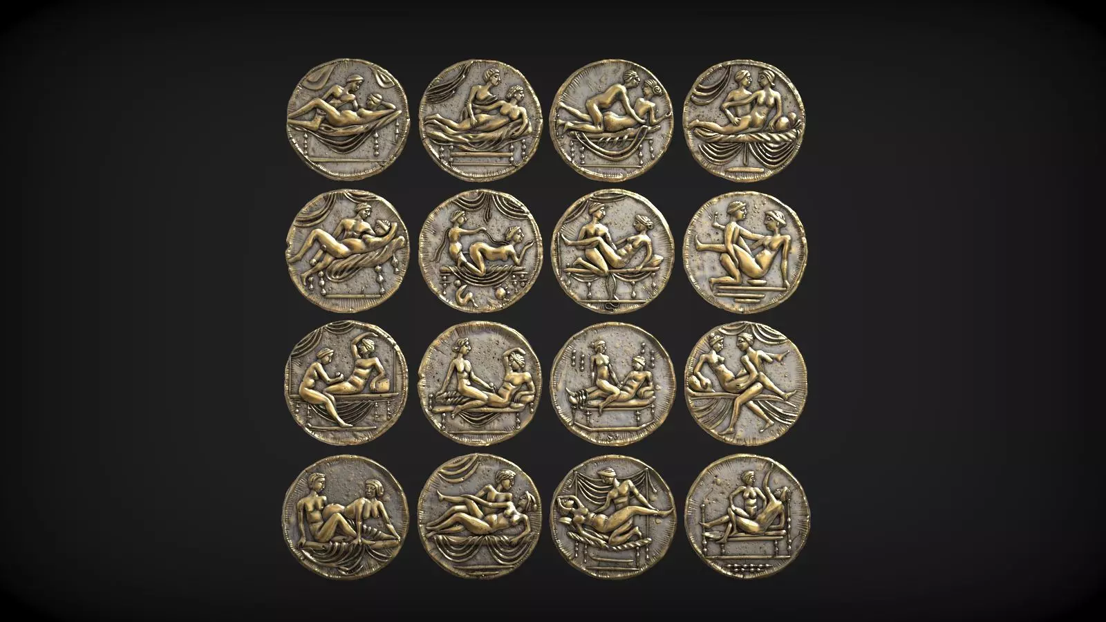 Spintria Rare Ancient Roman Token Antique Coins Collection _0