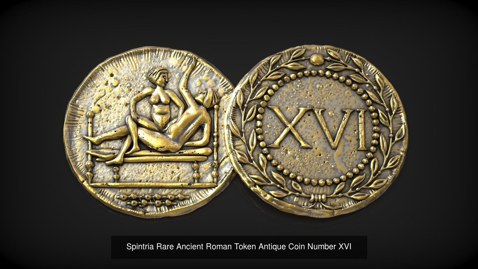 Spintria Rare Ancient Roman Token Antique Coins Collection _17