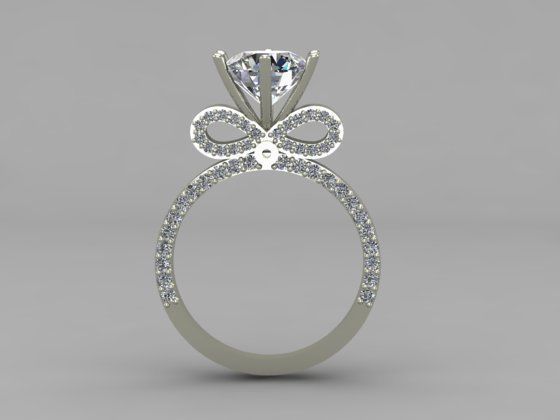 engagement ring 3D print model_1