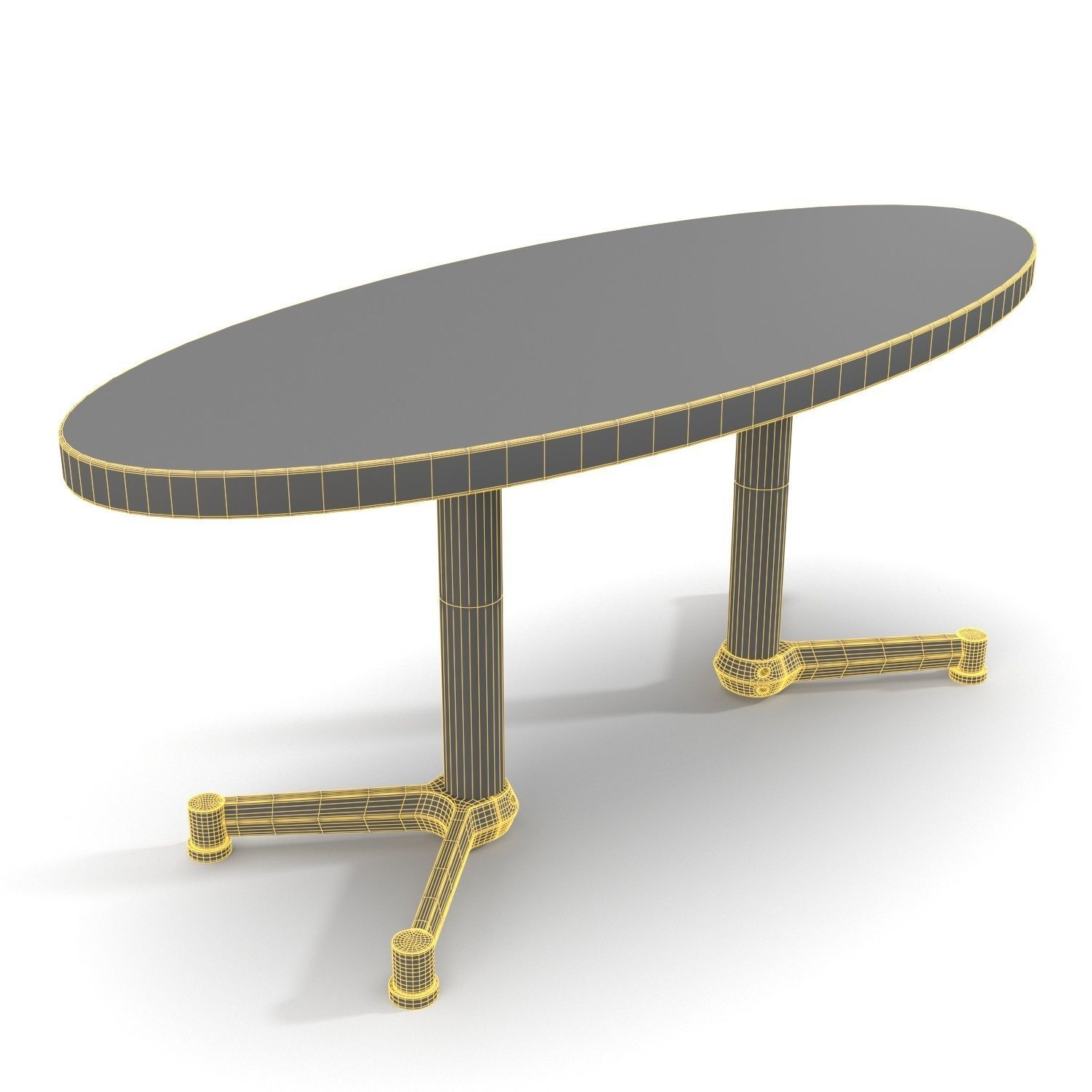Ellipse Coffee Table PBR 3D model_5