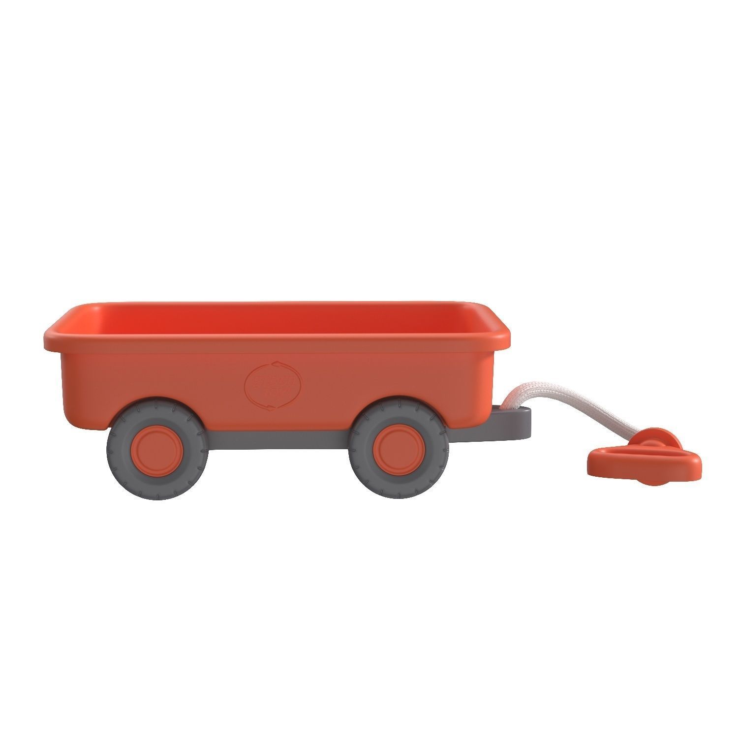Green Toys Wagon Orange Pretend Play Motor Skills PBR 3D model_1