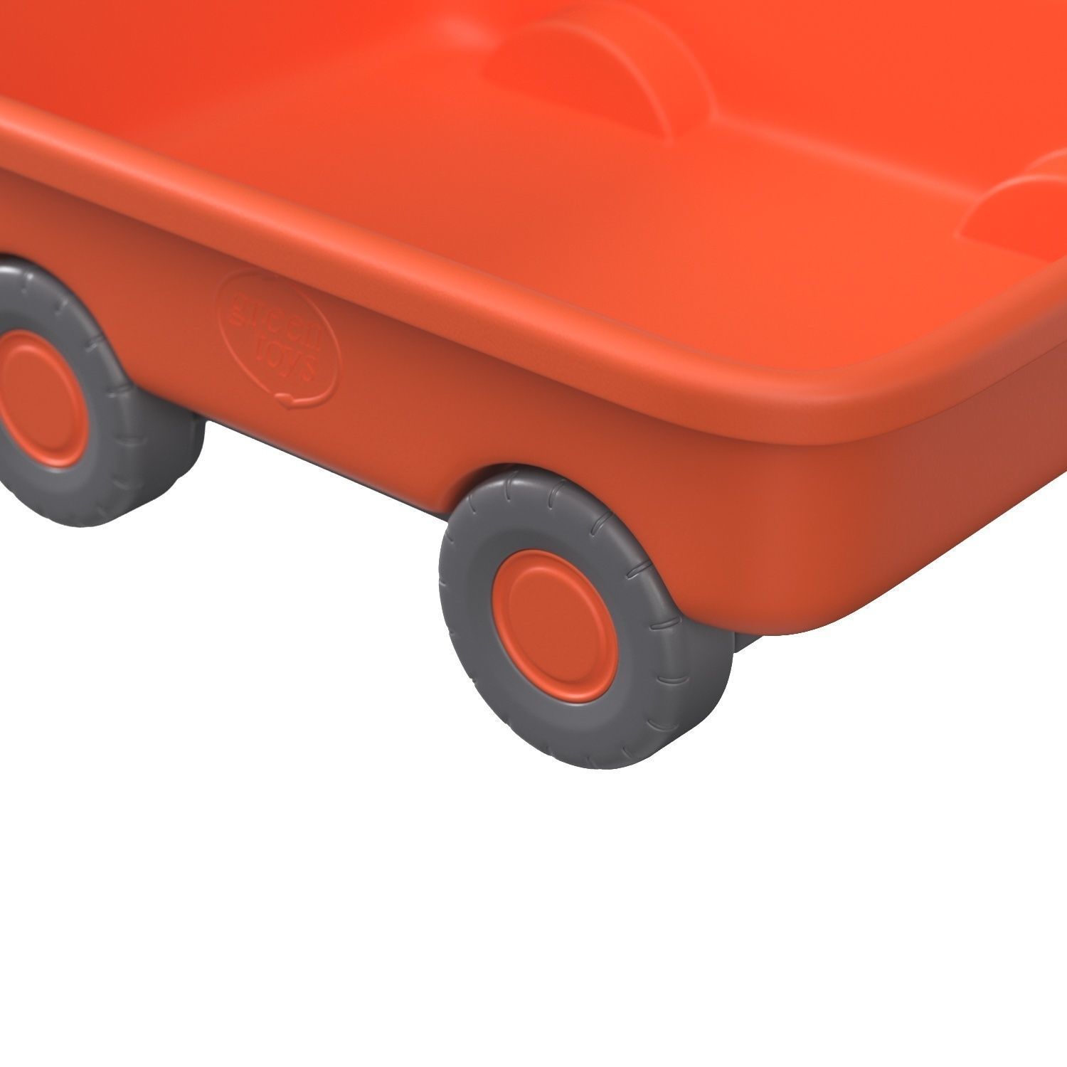 Green Toys Wagon Orange Pretend Play Motor Skills PBR 3D model_3