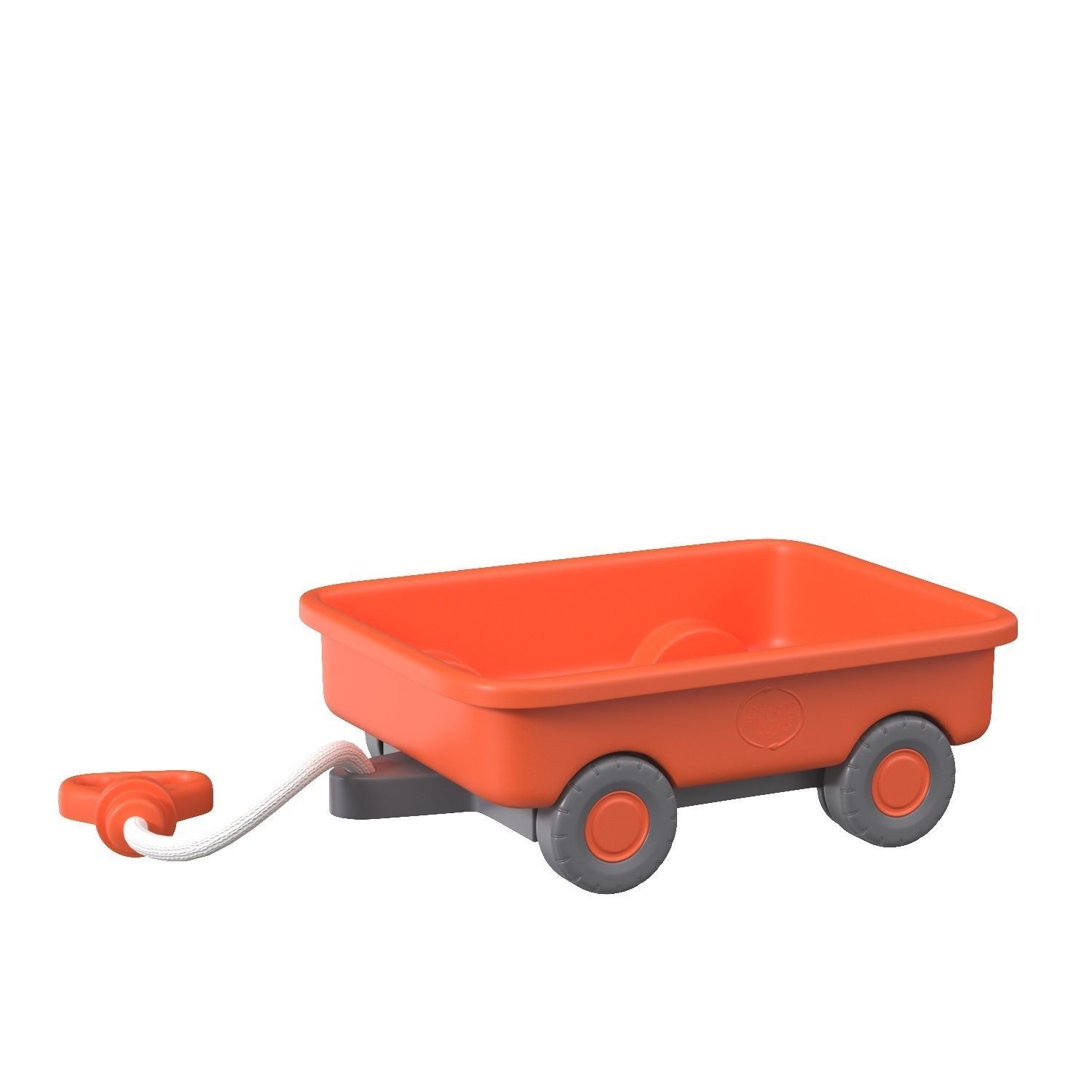 Green Toys Wagon Orange Pretend Play Motor Skills PBR 3D model_4