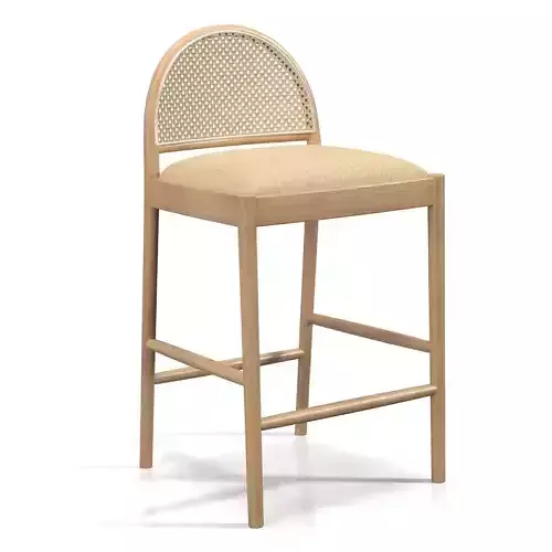 Hadden Natural Counter Stool PBR 3D model