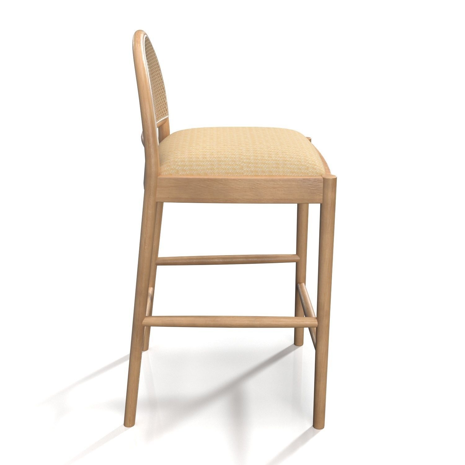 Hadden Natural Counter Stool PBR 3D model_2