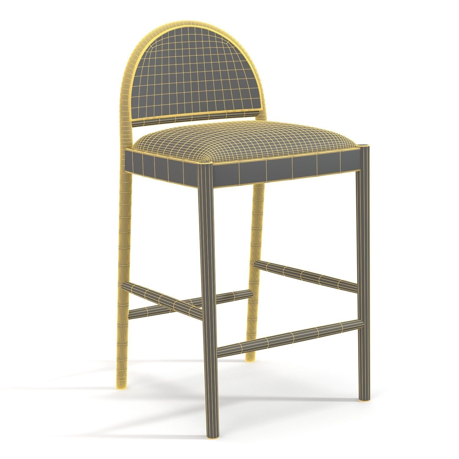 Hadden Natural Counter Stool PBR 3D model_5