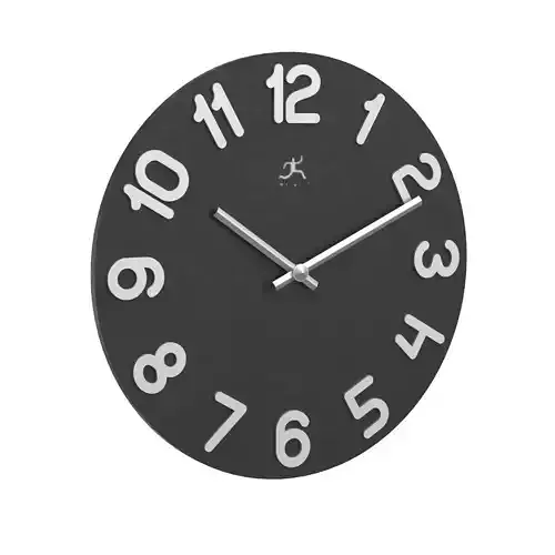 Infinity Simple Black Wall Clock PBR