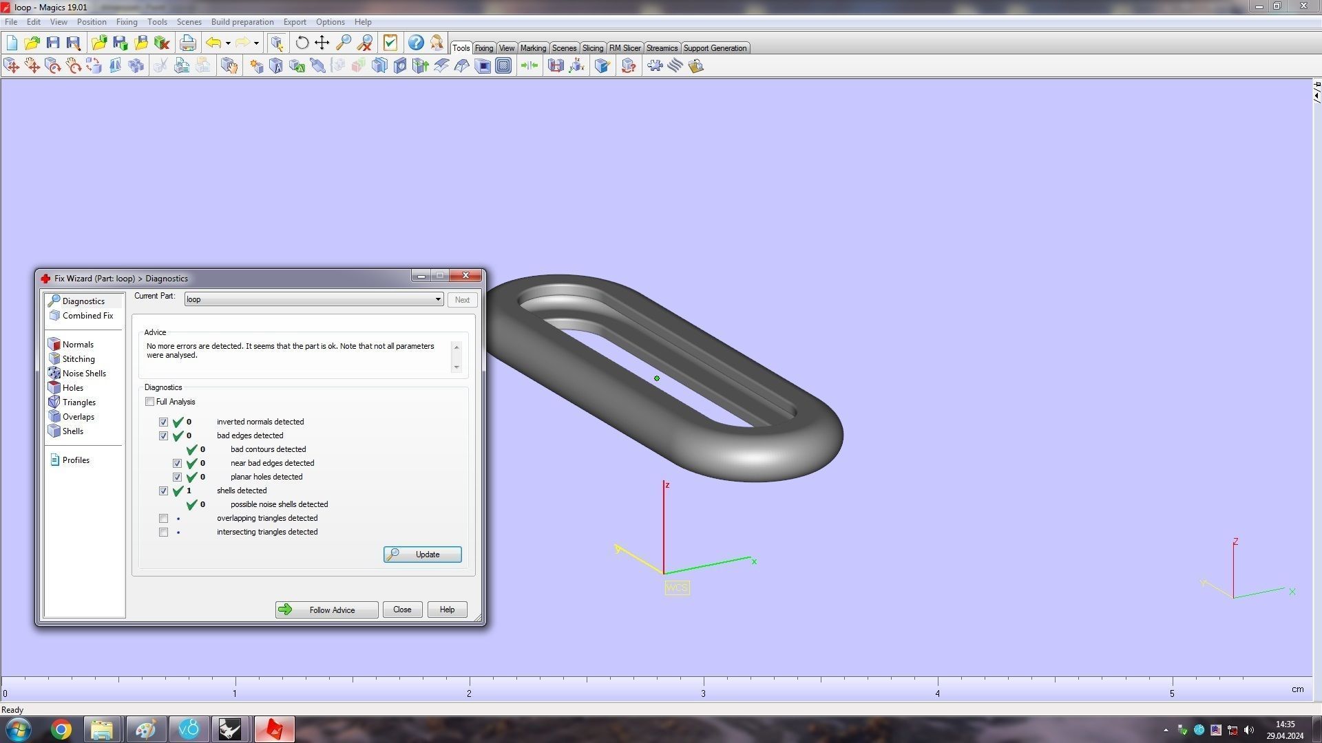 Earrings With Twisted Rings 3D print model_8