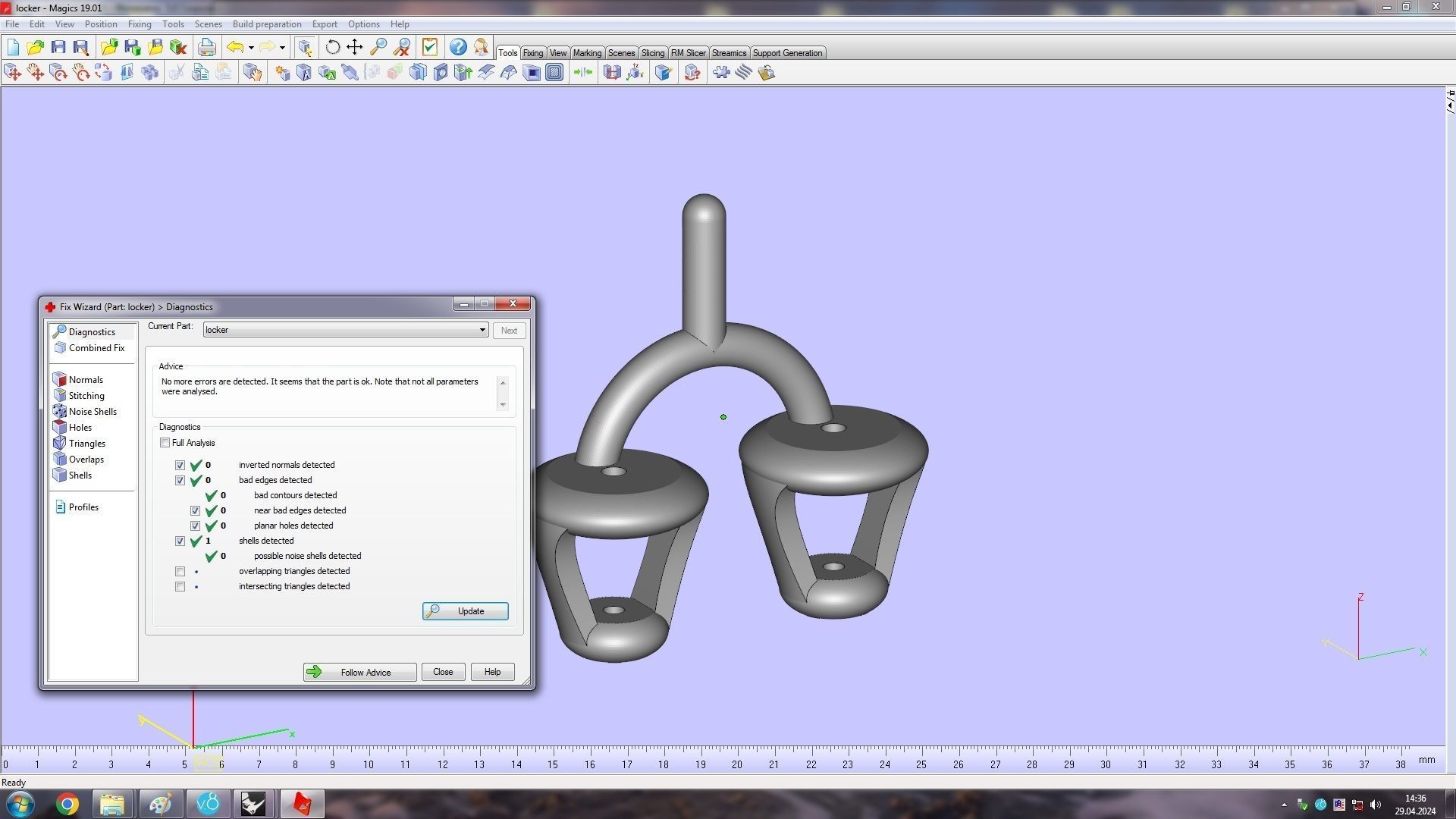 Earrings With Twisted Rings 3D print model_9