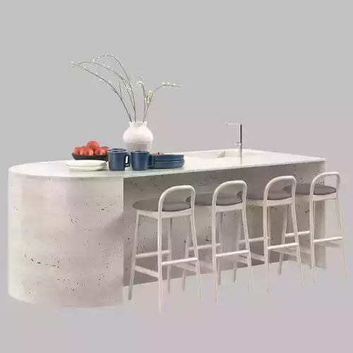 Kitchen Island Countertop 05 PBR