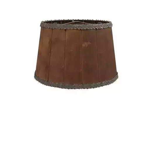 Large 1920s Pleated Mica Lamp Shade PBR 3D model