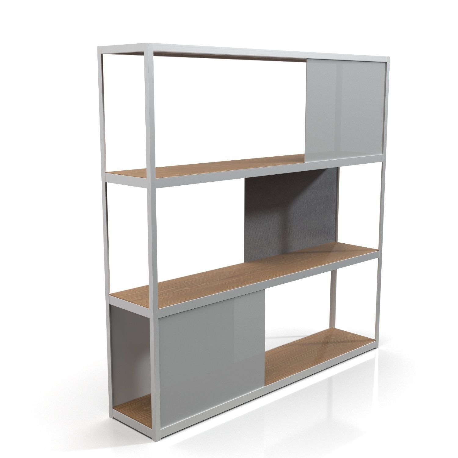 Loftwall Office Shelving PBR 3D model_2