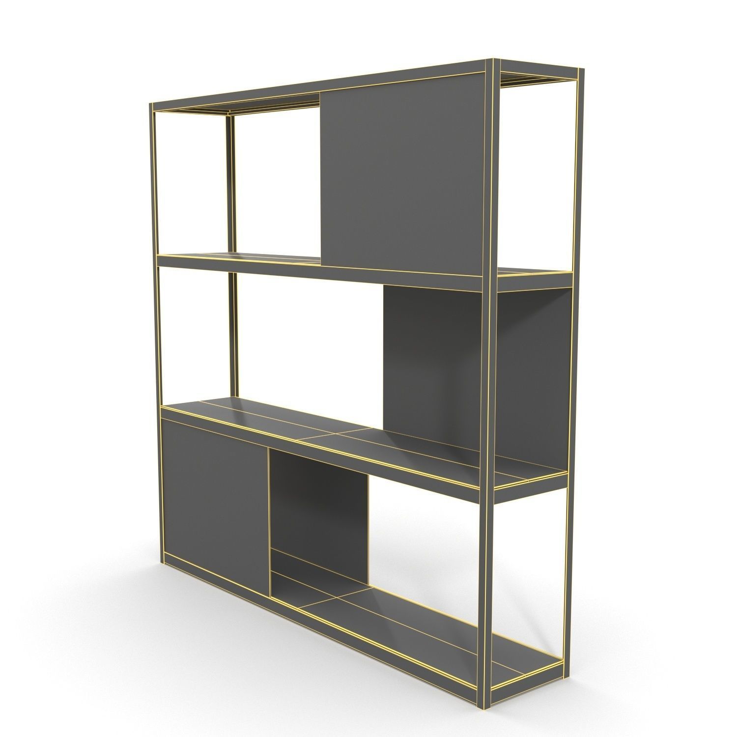 Loftwall Office Shelving PBR 3D model_5