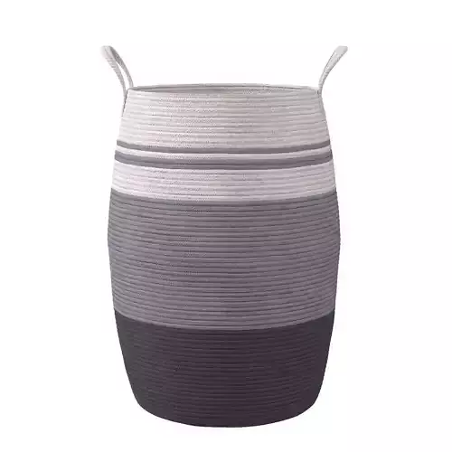 Oiahomy Tall Laundry Hamper Woven Rope Large Clothes Basket PBR