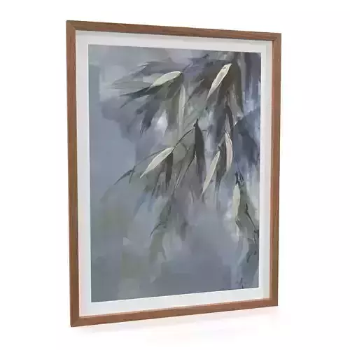 Original Bamboo Watercolor Wall Art PBR 3D model