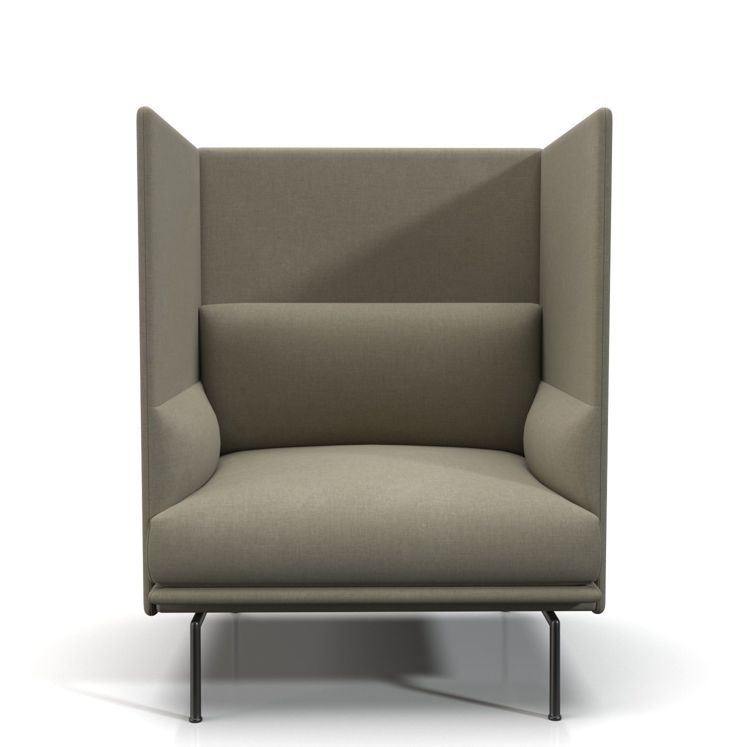 Outline Highback One Seater PBR 3D model_2