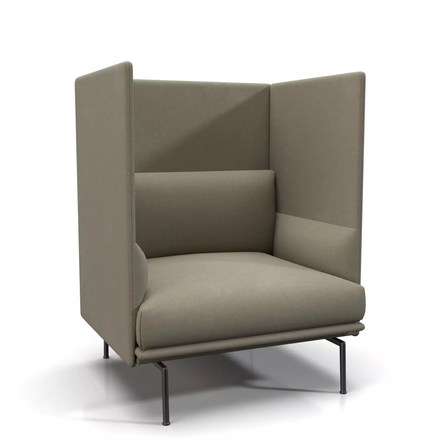 Outline Highback One Seater PBR 3D model_0