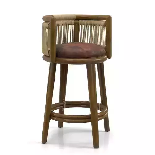 Palecek Bolero LogBack Bar Counter Stool PBR