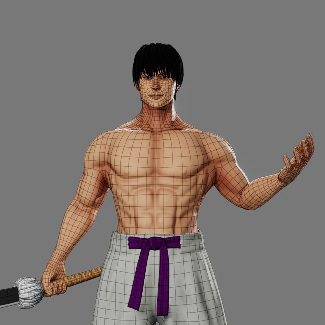 Toji Fushiguro - Jujutsu Kaisen Low-poly 3D model_8