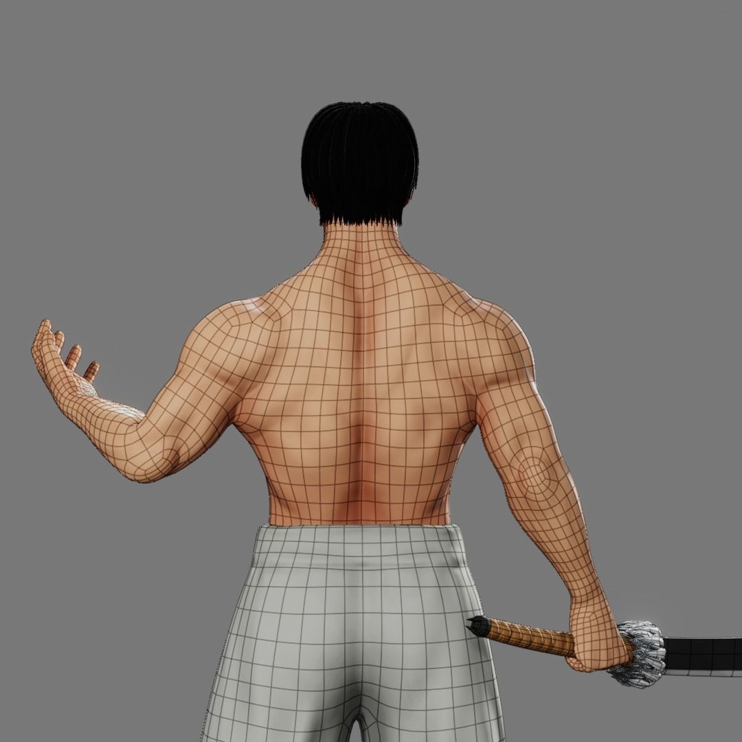 Toji Fushiguro - Jujutsu Kaisen Low-poly 3D model_9