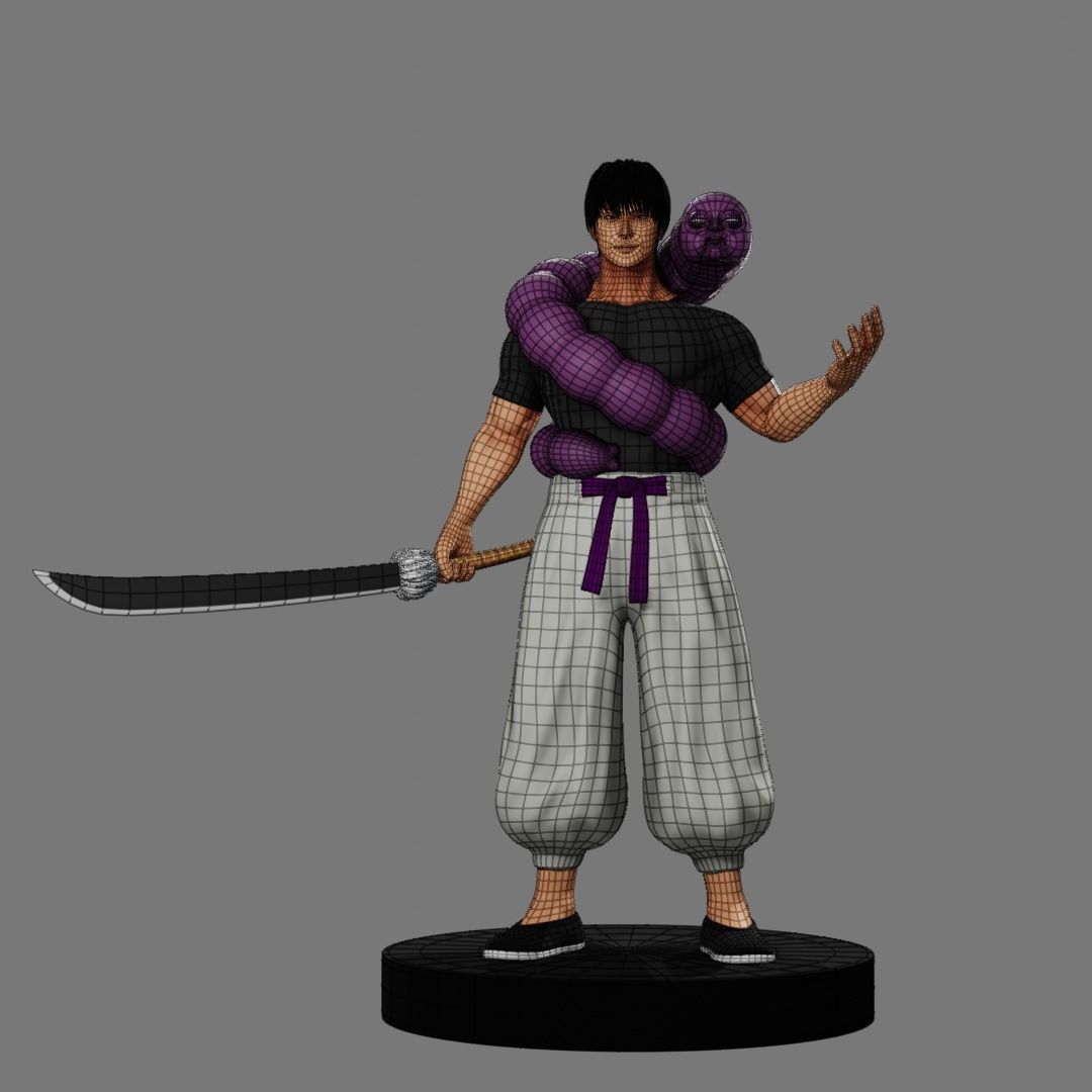Toji Fushiguro - Jujutsu Kaisen Low-poly 3D model_6
