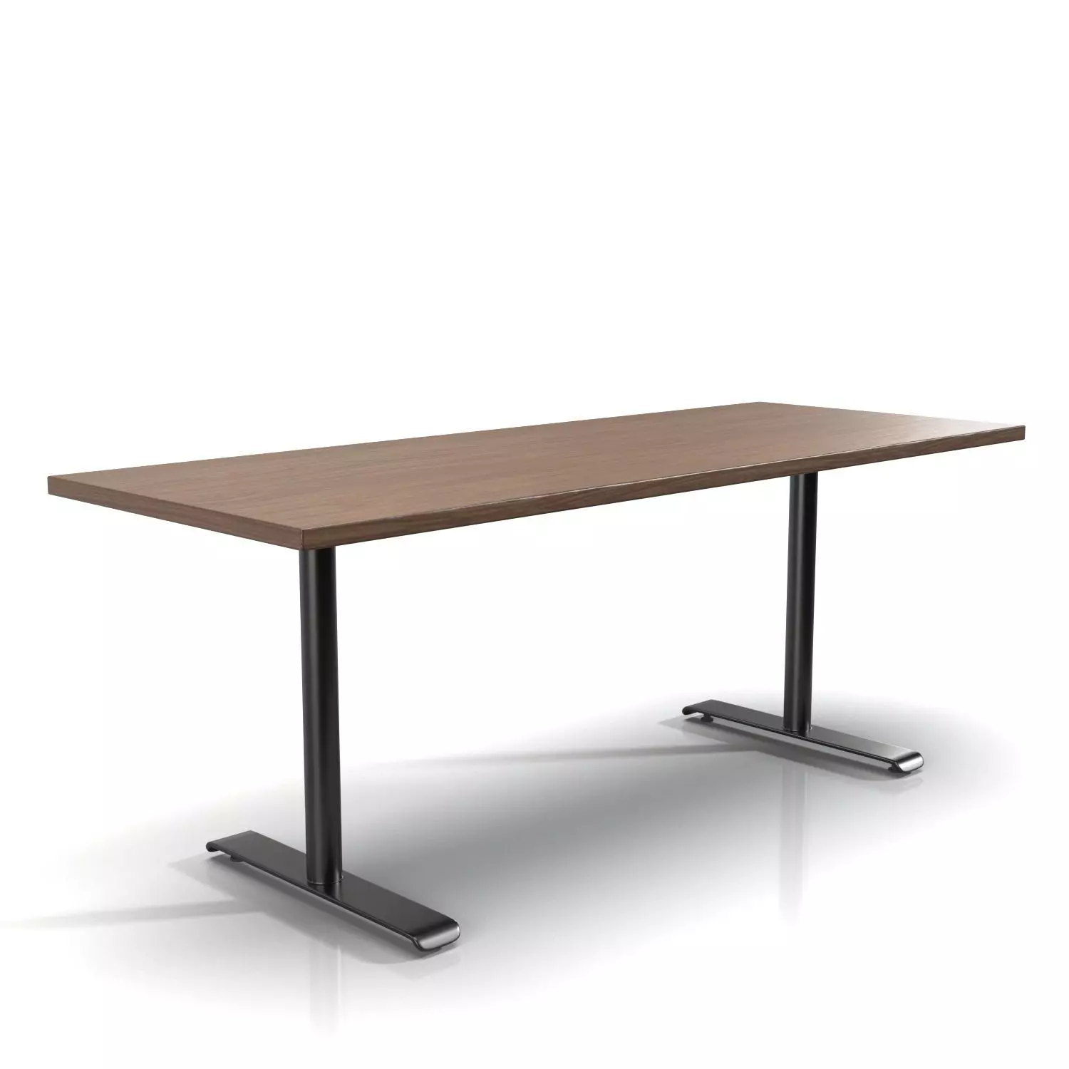 Twin Rectangular Meeting Table PBR 3D model_0