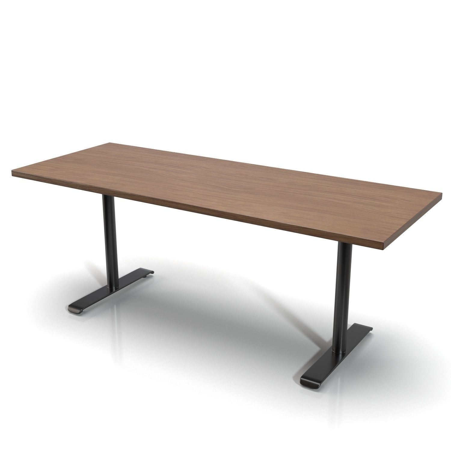 Twin Rectangular Meeting Table PBR 3D model_4