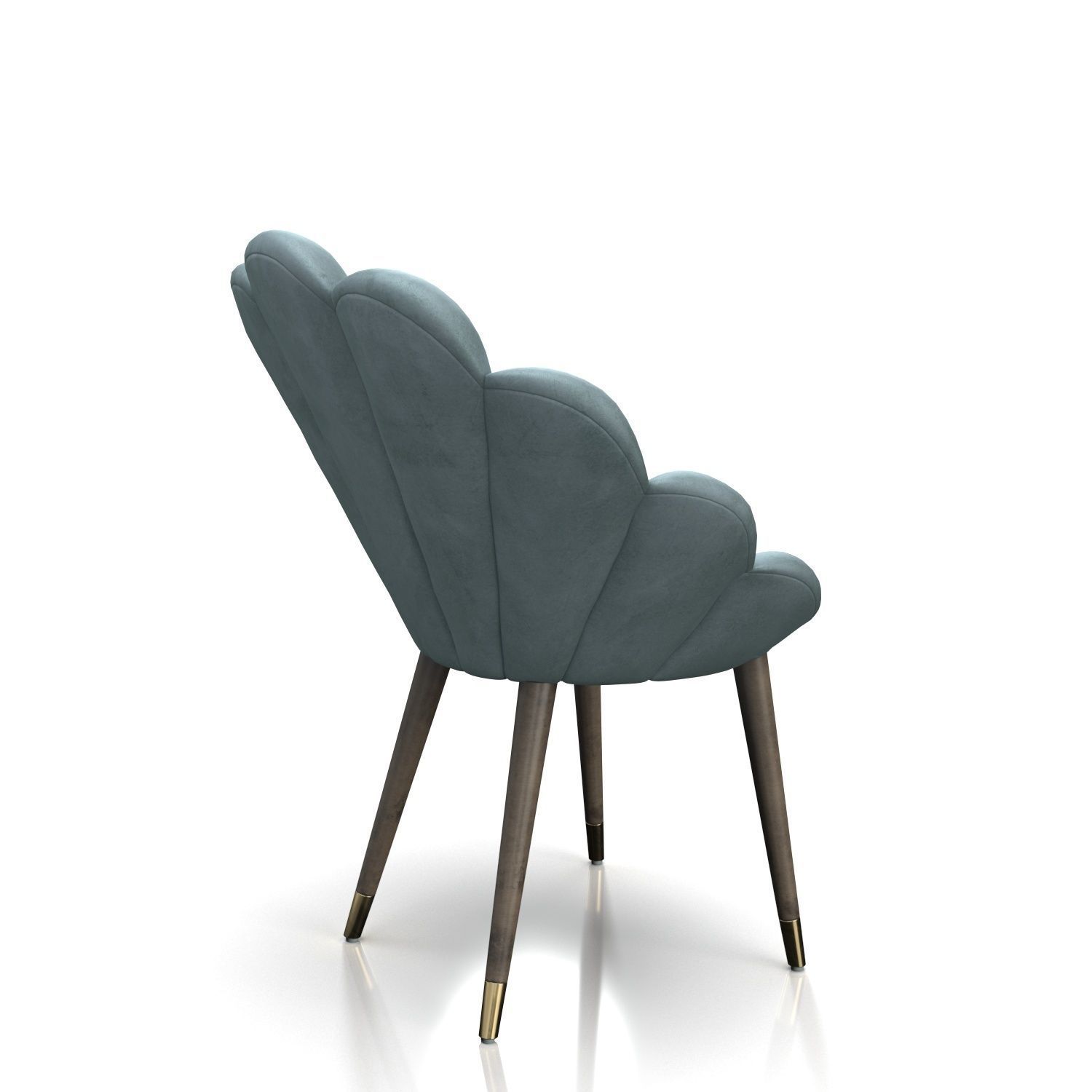 Velvet Peacock Counter Stool 3D model_4