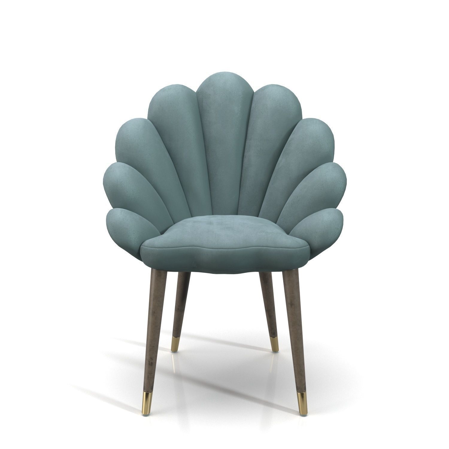 Velvet Peacock Counter Stool 3D model_2