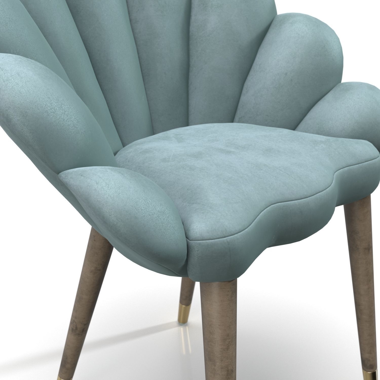 Velvet Peacock Counter Stool 3D model_3