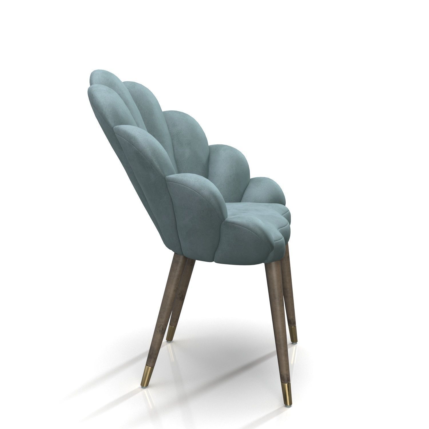 Velvet Peacock Counter Stool 3D model_1