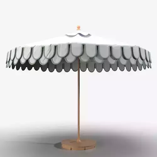 Wood Bottom Frame Outdoor Umbrella PBR