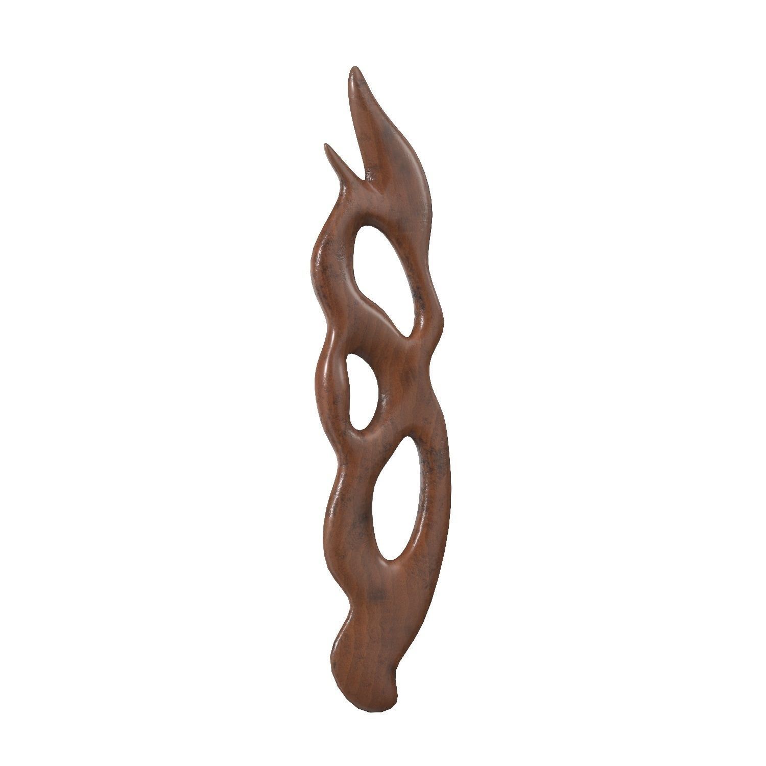 Wood sculpture wall PBR 3D model_1
