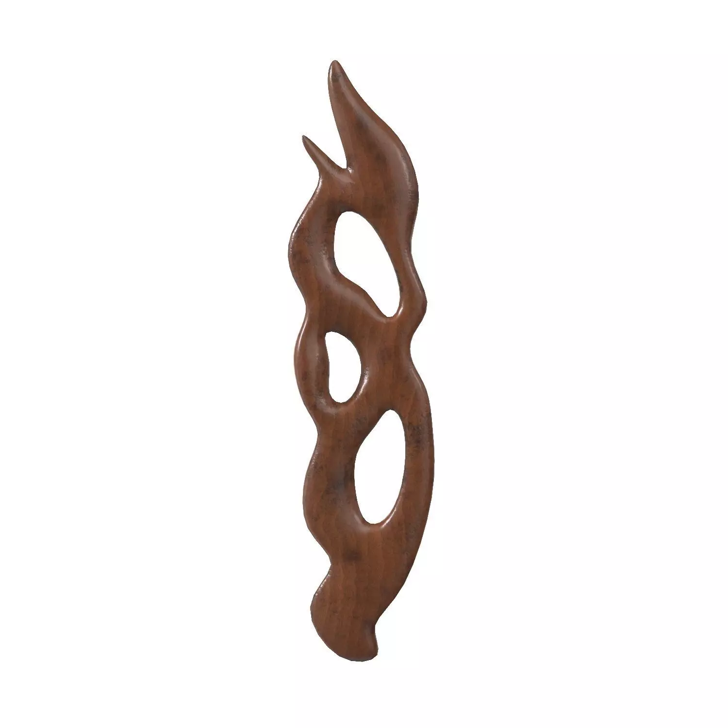 Wood sculpture wall PBR 3D model_0