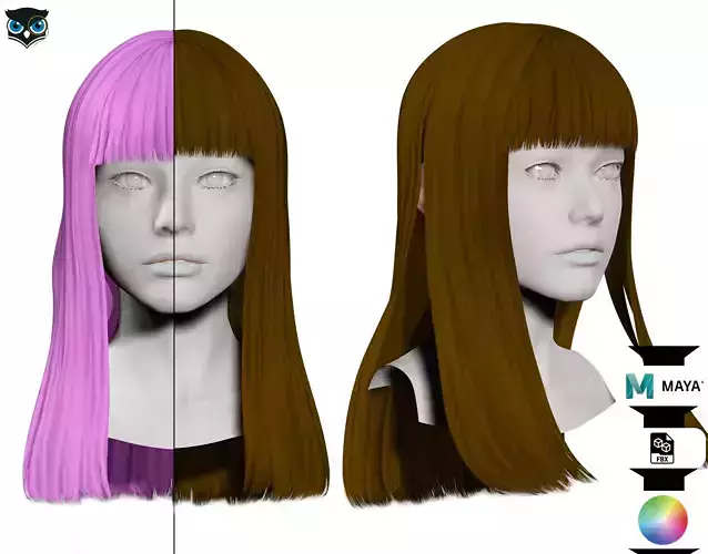 Medium Straight Hair 