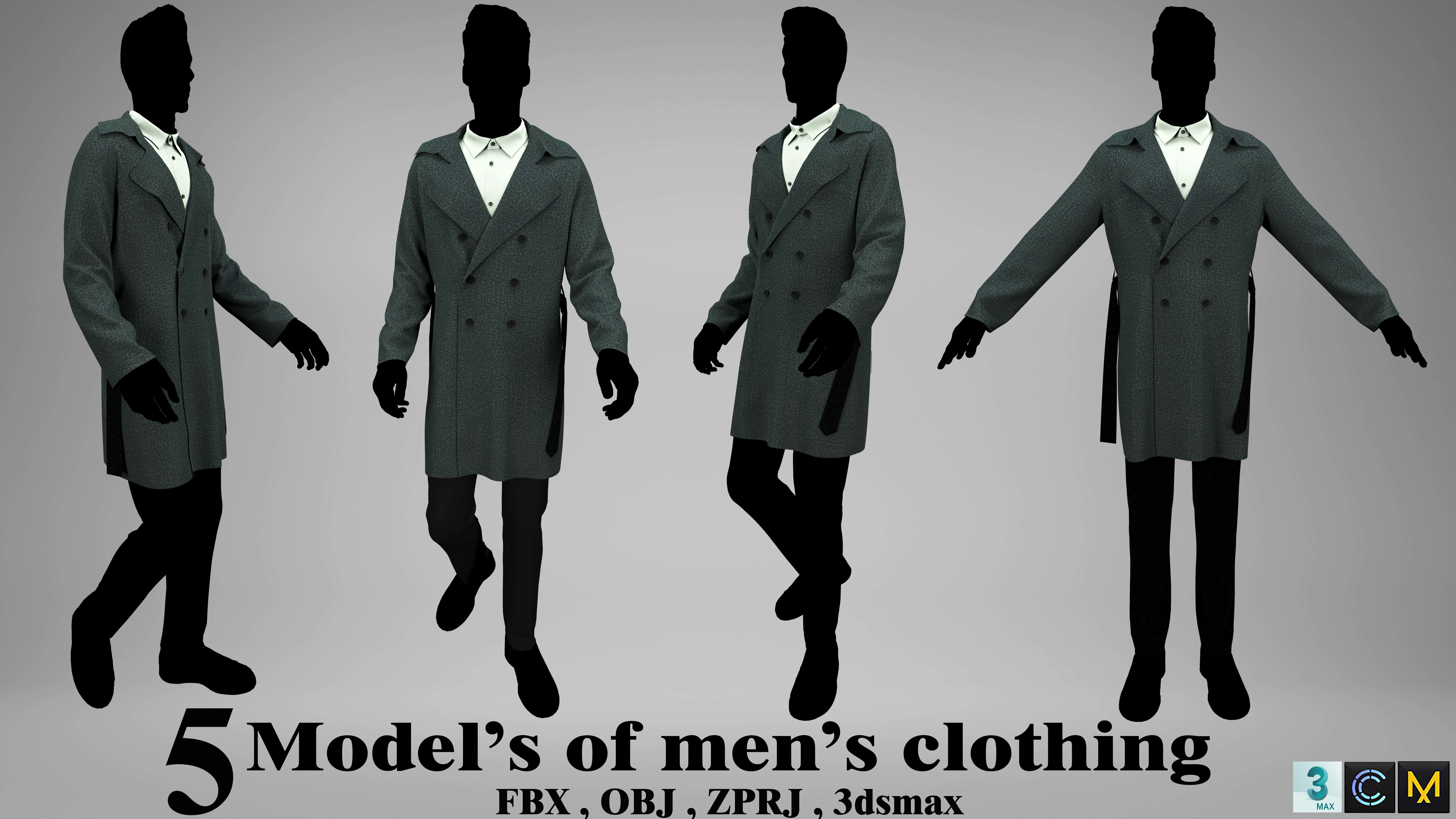 Men Suits 3D model_5