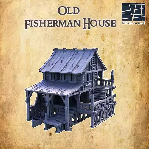 Old Fisherman House Tabletop Terrain 28 mm 3D print model
