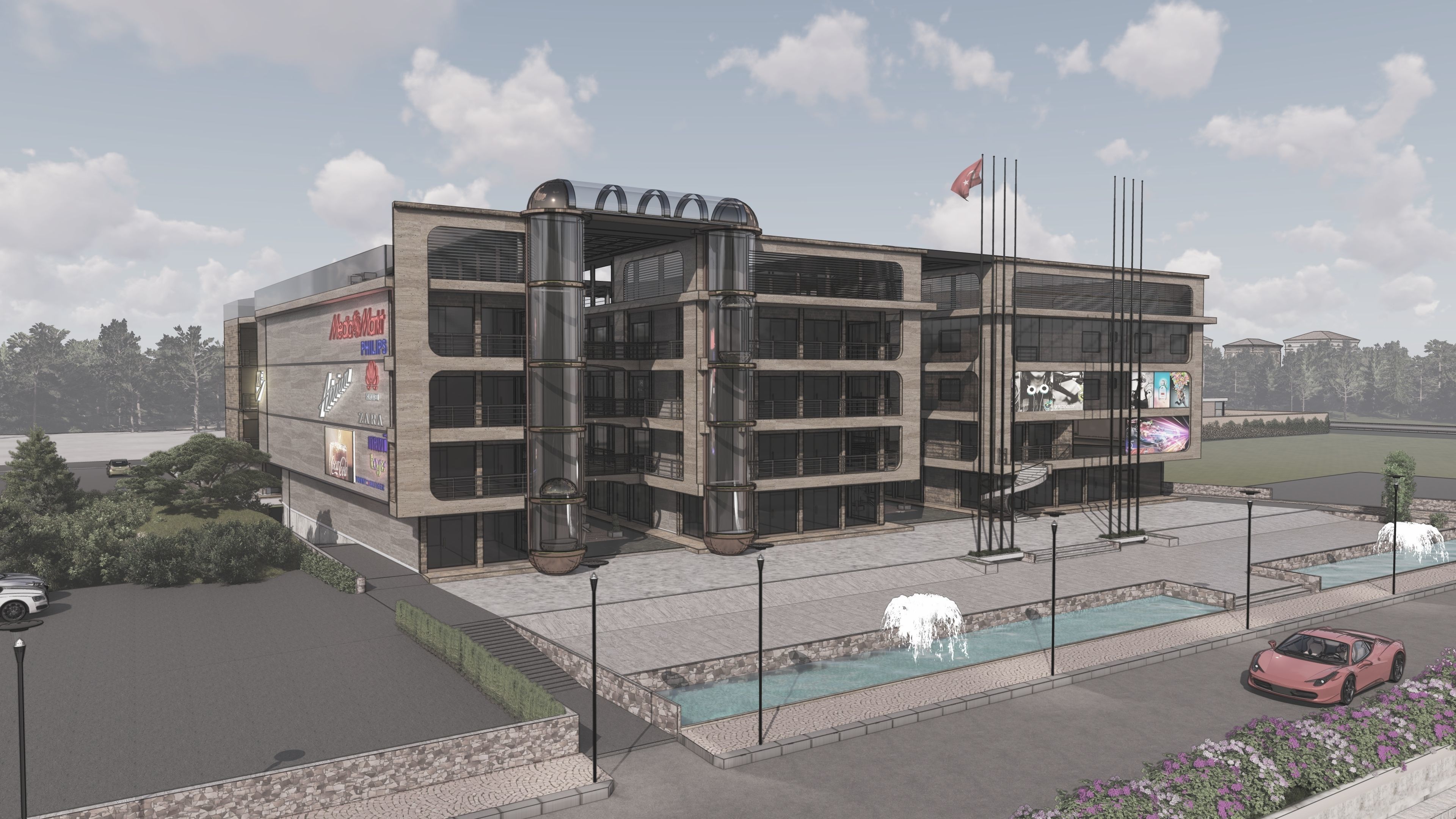 Atrium Shopping Center 3D model_3